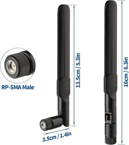 Miniatura 5 de Bingfu Antena de cámara celular 4G LTE 8dBi RP-SMA macho (10 unidades) compatible con Spypoint Link Micro Solar EVO Link S Dark Wildlife Hunting