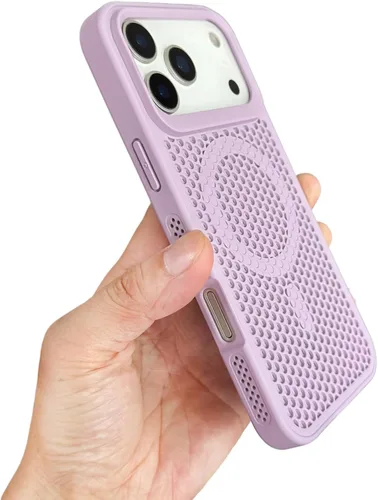 Miniatura 9 de Funda para iPhone 17 Pro Max, [compatible con MagSafe] doble capa de disipación de calor de panal de abeja, funda protectora transpirable y a prueba