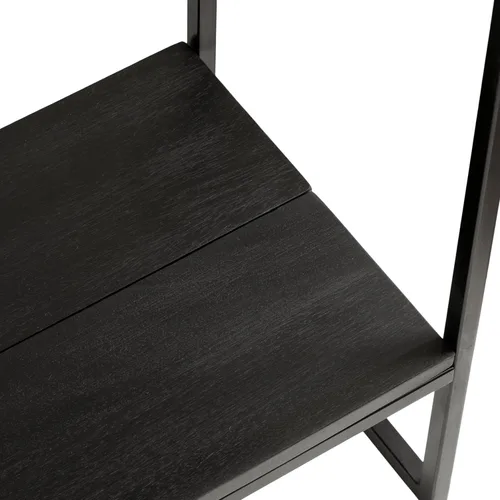 Miniatura 7 de Kate and Laurel Malone - Mesa consola moderna de madera con estante de madera; 36 x 13 x 31; negro; mesa de entrada de madera de transición