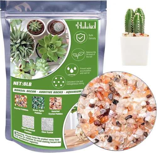 Miniatura 15 de Halatool Guijarros Verdes de 6 Libras 0.35"- 0.6" Grava de Acuario para Pecera Guijarros Naturales de Paisajismo para Decoración del Hogar Piedras
