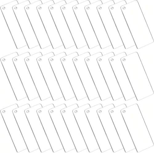 Miniatura 10 de 50 piezas de círculo acrílico transparente con agujero de 2.953 x 0.059 in, adornos acrílicos transparentes en blanco de 3 pulgadas, hojas redondas