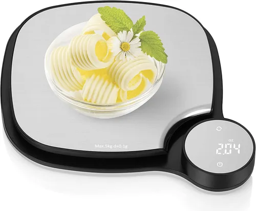 Miniatura 6 de Ozeri Báscula de cocina de acero inoxidable, 0.1 g (0.01 oz), tecnología de pesaje, color negro