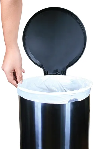 Miniatura 4 de Bolsas de basura blancas de plástico duraderas de ajuste personalizado compatibles con Simplehuman Code P con cordón, botes de basura de 13 a 16