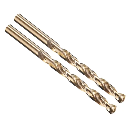 Miniatura 191 de PATIKIL Broca Jobber de 0.039 in, vástago recto M35 cobalto 5% acero de alta velocidad 135° acabado dorado para metal duro de acero inoxidable - 2