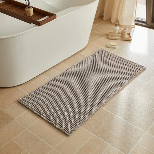 Miniatura 66 de Triohero Tapete de baño con diseño de gofre, tapete de baño pequeño y bohemio, antideslizante, lavable, ultra suave, súper absorbente, de secado