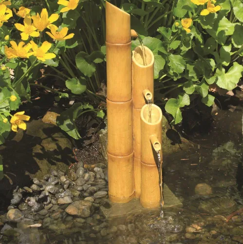 Miniatura 4 de Aquascape Fuente de bambú de tres niveles con bomba de agua 78015