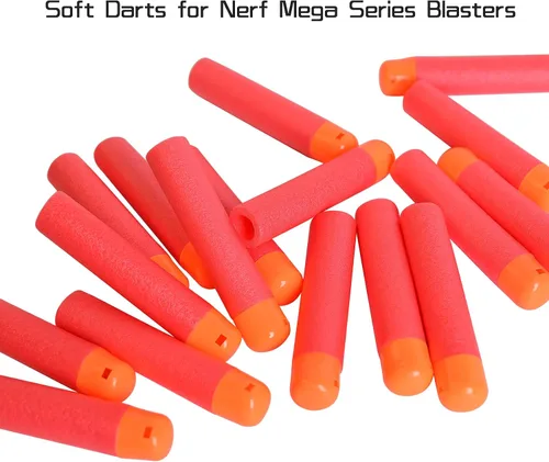 Miniatura 2 de Mega Dart - Paquete de repuesto de 180 piezas compatibles con pistolas Nerf N-Strike Mega Series, color rojo