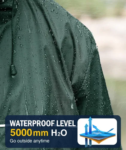 Miniatura 2 de SWISSWELL Chaqueta impermeable para hombre, rompevientos, ligera con capucha para uso diario casual