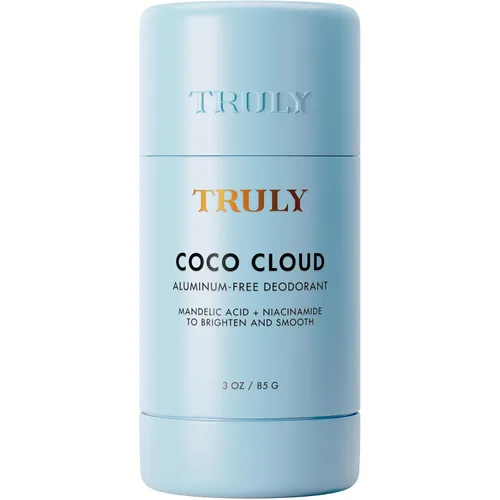 Truly Beauty Coco Cloud Desodorante | Apunta al olor corporal, pelos encarnados y decoloración | Desodorante suave sin aluminio | Fabricado con