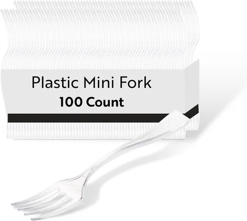 Miniatura 12 de Restaurantware Mini cucharas desechables de 4 pulgadas, 100 cucharas pequeñas desechables, par de alta resistencia con aperitivos o postres, plateado