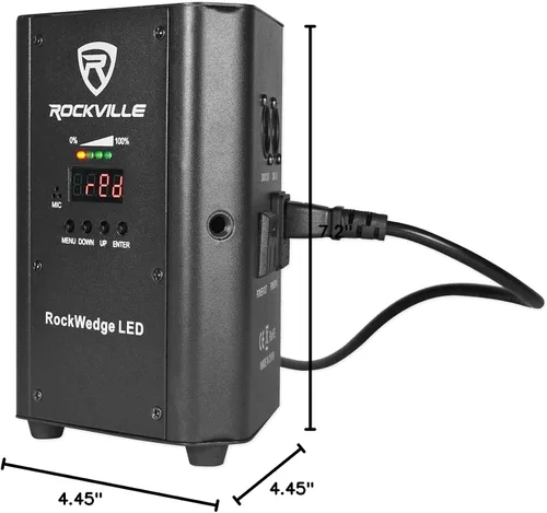 Miniatura 10 de (8) Rockville RockWedge LED con pilas Par Lights+controlador inalámbrico DMX