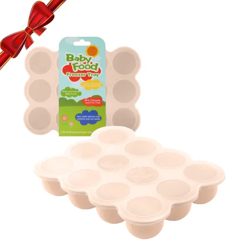 Miniatura 8 de Samuelworld Contenedor de almacenamiento de alimentos para bebés, 12 porciones x 2.5 onzas, bandeja de silicona sin BPA con tapa de clip para Azul