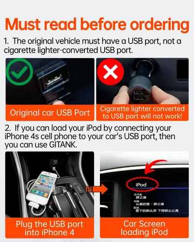 Miniatura 2 de Adaptador USB Bluetooth 5.3 para automóvil compatible con Infiniti Q50, G37, M37, QX70L, QX50, FX35, QX60, EX, FX y Nissan Music Interface Connector