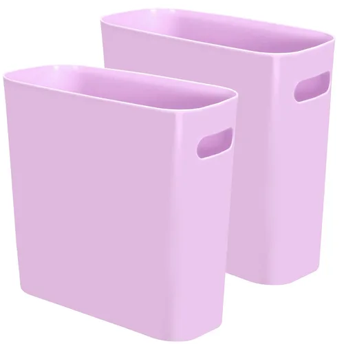Miniatura 7 de Youngever Cubo de basura delgado de 1.5 galones, contenedor de basura de plástico, pequeño con asas para oficina en casa, sala de estar, sala