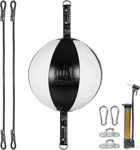 Miniatura 9 de InnoLife Kit de saco de boxeo de doble extremo con bola de perforación, kit de reacción de velocidad con cordones elásticos, perfecto