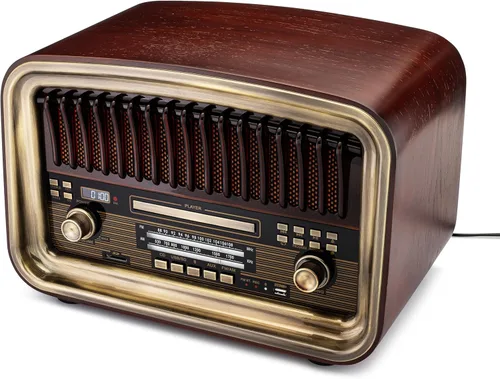 SoundBeast Radio Todo en Uno AM/FM con Reproductor de CD, Entrada Bluetooth, Reproducción y Grabación USB, Reproducción de Tarjeta SD, Entrada