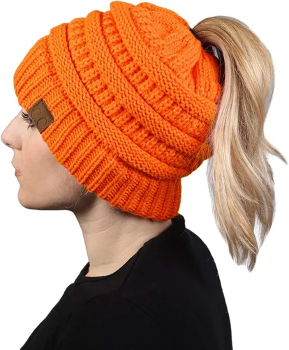 Miniatura 143 de Funky Junque - Gorro para mujer con ranura para cola de caballo