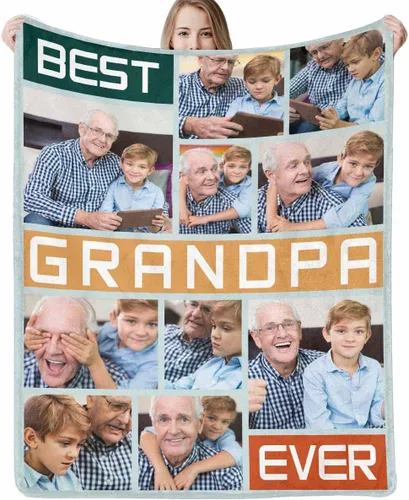 Miniatura 12 de Manta personalizada para papá abuelo, regalo de manta personalizada para el día del padre, manta personalizada con foto para papá, regalo