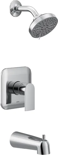 Miniatura 6 de Moen UT2473EPBN Genta LX M-CORE Serie 2 - Kit de molduras para bañera y ducha con 1 mango, requiere válvula, níquel cepillado