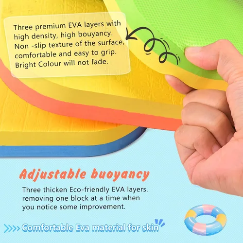 Miniatura 5 de SWIMEE - Cinturón de seguridad para nadar con 3 capas ajustables para nadar, cómodo dispositivo de flotación impermeable para niños pequeños