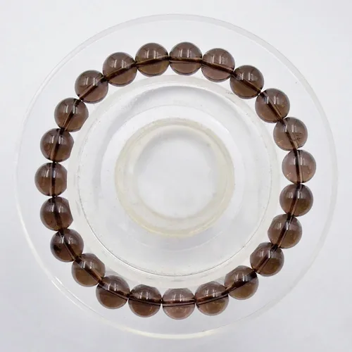 Miniatura 2 de AD Beads - Pulsera elástica de cuentas redondas naturales de 516 pulgadas