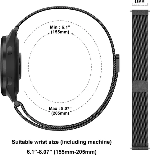 Miniatura 5 de 18mm Bandas de metal para Garmin Venu 3S / Venu 4 41mm / Venu 2S / Vivoactive 4S / Vivomove 3S / Forerunner 265s Correas de reloj, Correa de muñeca