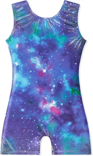 EQSJIU Leotardos de gimnasia para niñas y niños mosaico sirena mariposa estrellas leopardo galaxia teñido anudado cosmos leopardo