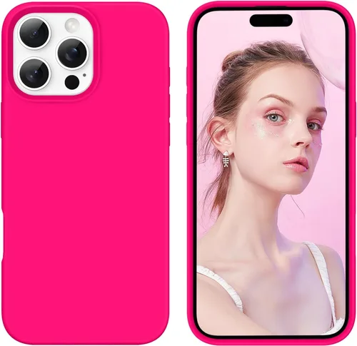 Miniatura 138 de GUAGUA Funda compatible con iPhone 17 Pro Max de 6.9 pulgadas, silicona líquida, goma de gel suave, delgada, forro de microfibra delgada