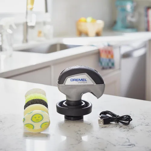 Miniatura 6 de Kit de Limpieza con Cepillo Eléctrico Giratorio Dremel Versa Power con 5 Esponjas de Limpieza Scrub Daddy - Limpiador Eléctrico Inalámbrico