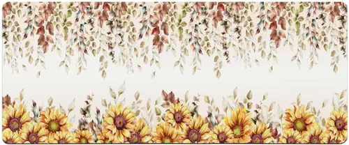 Miniatura 7 de Tapete de baño de eucalipto y girasol para bañera, antideslizante, de secado rápido y absorbente, de tierra de diatomeas, fregadero de cocina