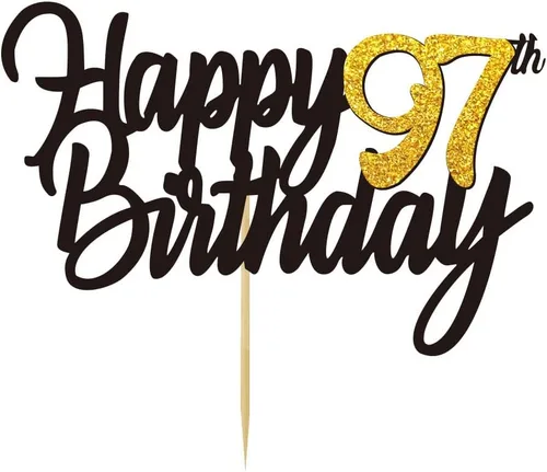 Miniatura 43 de Decoración para tarta de cumpleaños número 24 con purpurina para 24 años, decoraciones de cumpleaños de 24 años, decoraciones doradas para tartas