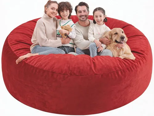 Miniatura 72 de Silla de Puf de 3 Pies, Sillas de Puf Cómodas con Relleno de Espuma Viscoelástica, Sofá de Puf Esponjoso con Funda de Terciopelo Holandés, Sillas
