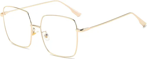 Miniatura 8 de Lentes de lectura cuadrados de gran tamaño para mujeres y hombres, anteojos con filtro de luz azul, lectores de marco de metal grande con protección
