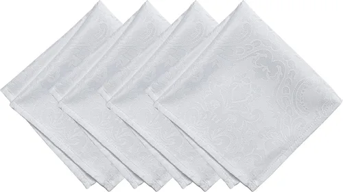 Miniatura 12 de Elrene Home Fashions Caiden Elegance Servilletas de tela de damasco (juego de 4), 17 x 17 pulgadas, color dorado