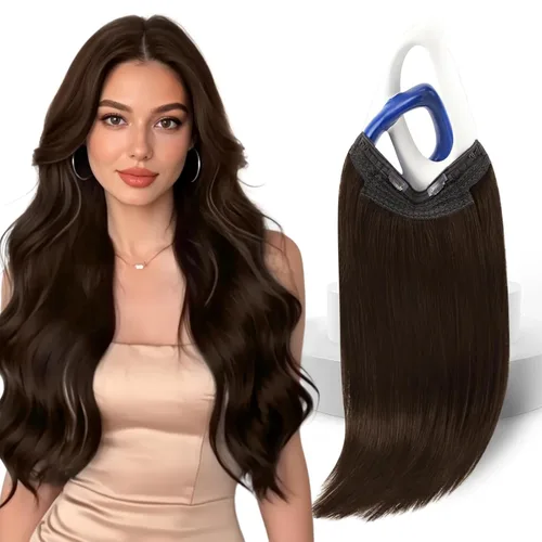 Miniatura 17 de Sunny Hair - Extensiones de cabello humano con banda invisible, color rubio platino (#60), 20 pulgadas