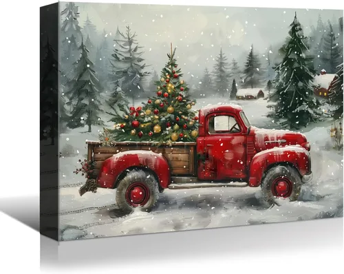 Miniatura 18 de Denozer - Arte de pared de muñeco de nieve de Navidad, impresiones artísticas sobre lienzo para dormitorio, sala de estar, decoración de pared