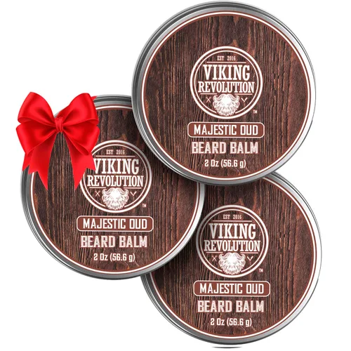 Miniatura 27 de Viking Revolution Bálsamo para barba de cedro y pino, mantequilla con aceite de argán, suavizante e hidratante para hombres, cera para barbas