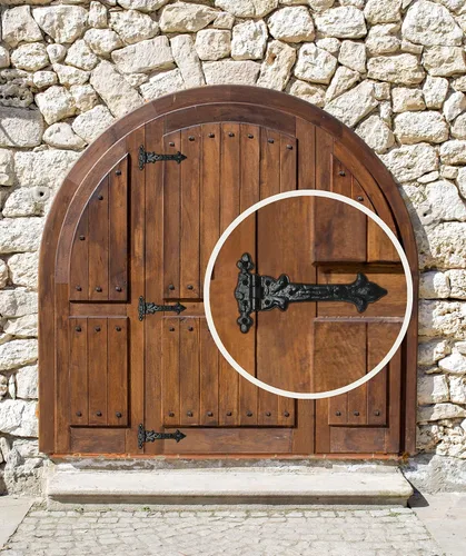 Miniatura 2 de Akatva Juego de bisagras en T – 2 piezas de bisagras de puerta para vallas de madera resistentes – Bisagras de granero para puertas – Bisagras