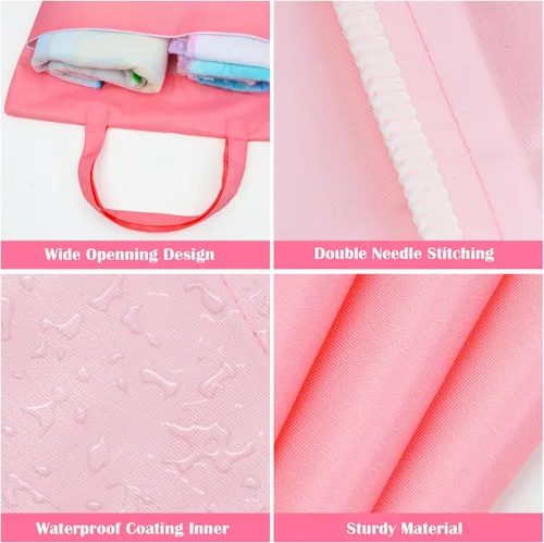 Miniatura 3 de Fiodrimy 2 bolsas grandes de viaje para lavandería, lavables, impermeables, para ropa sucia, trajes de baño, ropa de entrenamiento y gimnasio