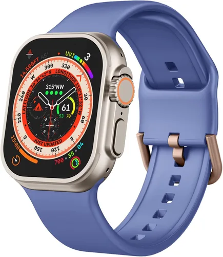 Miniatura 15 de Correa deportiva para Apple Watch, 49, 46, 45, 44, 42, 41, 40 y 38 mm, correa de silicona suave, cierre clásico, reemplazo para iWatch Series 11