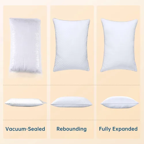 Miniatura 7 de JOLLYVOGUE Almohadas Tamaño King, Almohadas de Cama Certificadas Oeko-Tex para Personas que Duermen de Lado, Espalda y Estómago - Relleno