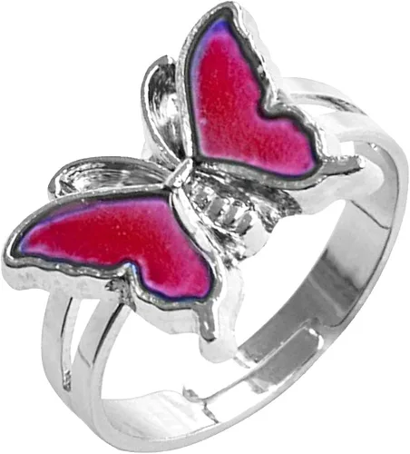 Miniatura 3 de Anillos de estado de ánimo mixtos clásicos que cambian de temperatura color para amantes del estado de ánimo tamaño ajustable 10 piezas12 piezas30