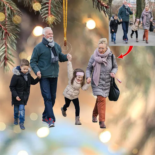 Miniatura 11 de Adorno de Árbol de Navidad Personalizado, Adorno de Forma Plana con Foto Personalizada, Adornos Acrílicos Planos 2D, Adornos Acrílicos con Foto
