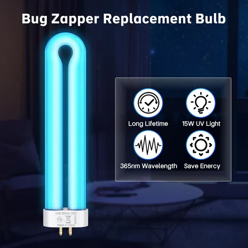 Miniatura 6 de Klahaite Bombilla de repuesto para lámpara de 15 W para matadores de insectos, bombillas de luz para insectos para K15, X3, T6, T8, T9, matador