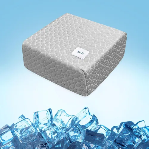 Miniatura 13 de HARBOREST Almohada Cubo Refrescante - Almohada para Dormir de Lado para Dolor de Cuello y Hombro, Almohada de Espuma Viscoelástica Cubo Pro con Azul