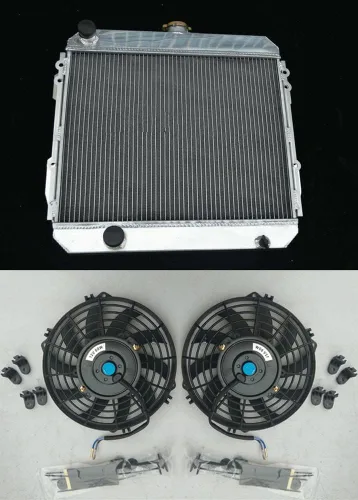 Radiador y ventiladores de aluminio de 3 filas para Toyota HILUX PICKUP LN30/LN40/LN46/RN46 2.2L DIESEL/2.0L GAS