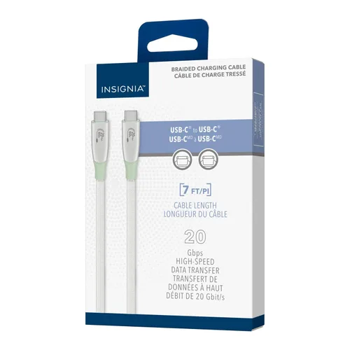 Miniatura 9 de Insignia Cable trenzado USB-C a USB-C (5 pies, morado claro)