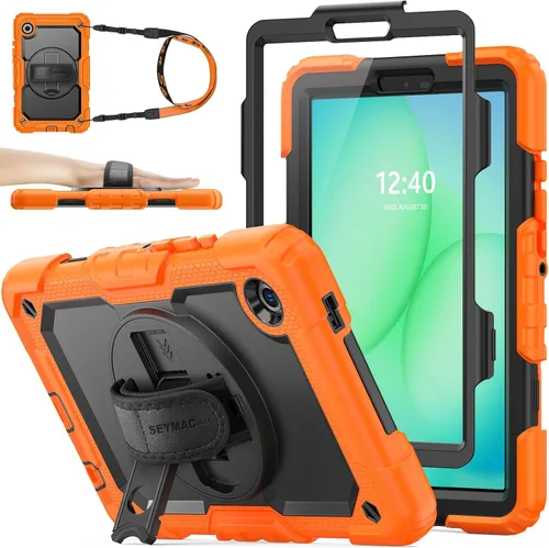 Miniatura 13 de SEYMAC stock Funda para Samsung Galaxy Tab A8 de 10.5 pulgadas, funda de protección contra caídas de cuerpo completo con protector de pantalla