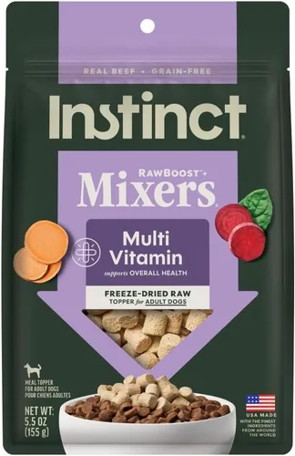 Instinct Raw Boost Mixers Multivitamínico para Perros Adultos Aderezo de Comida Liofilizada, Bolsa de 5.5 oz