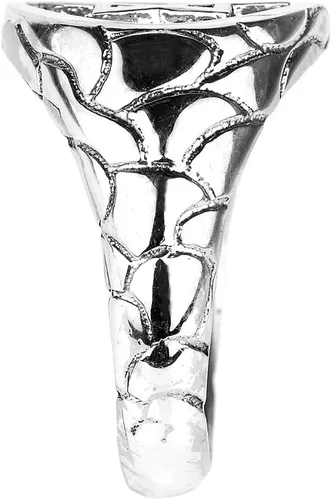 Miniatura 3 de Claddagh Gold Anillo de plata de ley 925 con textura de estrella de David para hombre